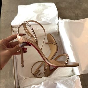 Christian Louboutin Studded Nude Heels